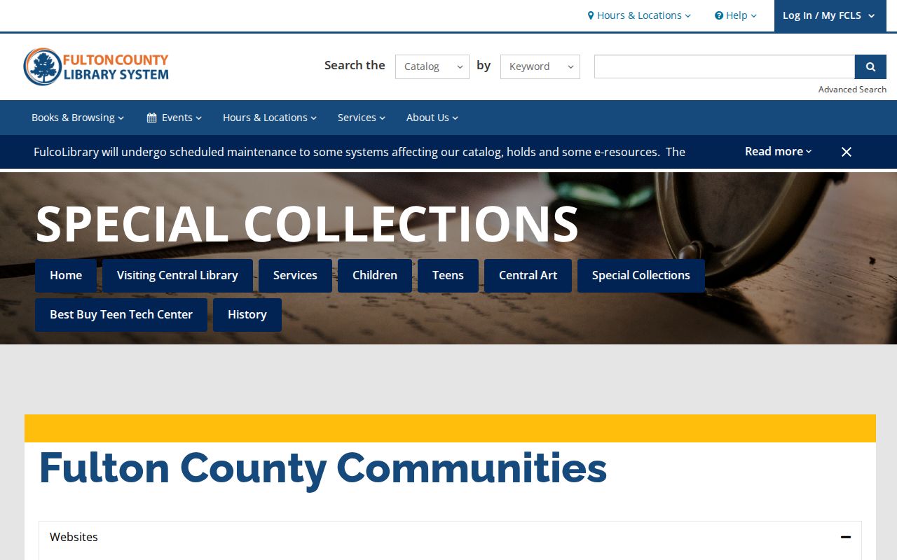 Fulton County community-history holdings relevant to Milton and Alpharetta