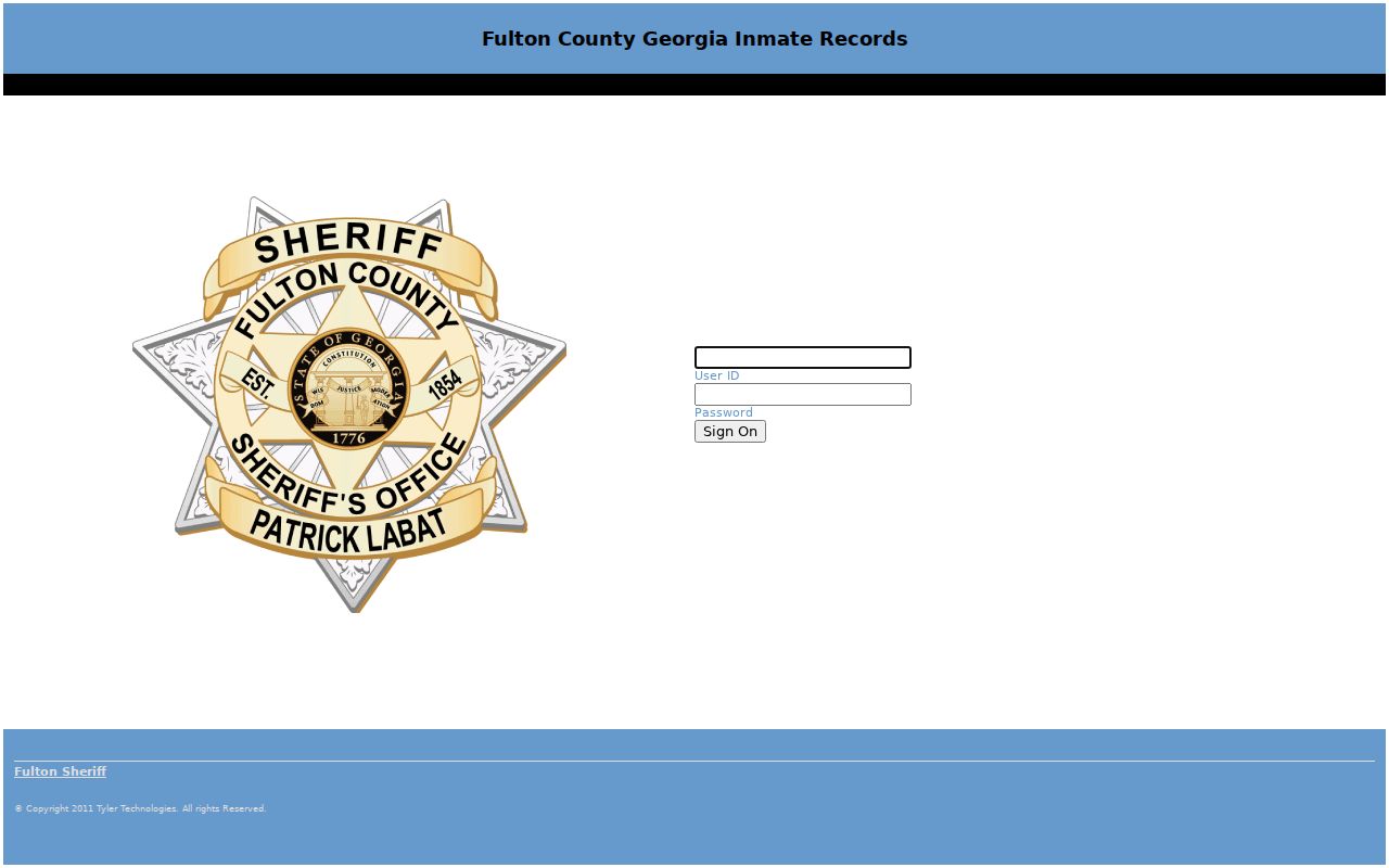 Fulton County secured jail inquiry for current custody information